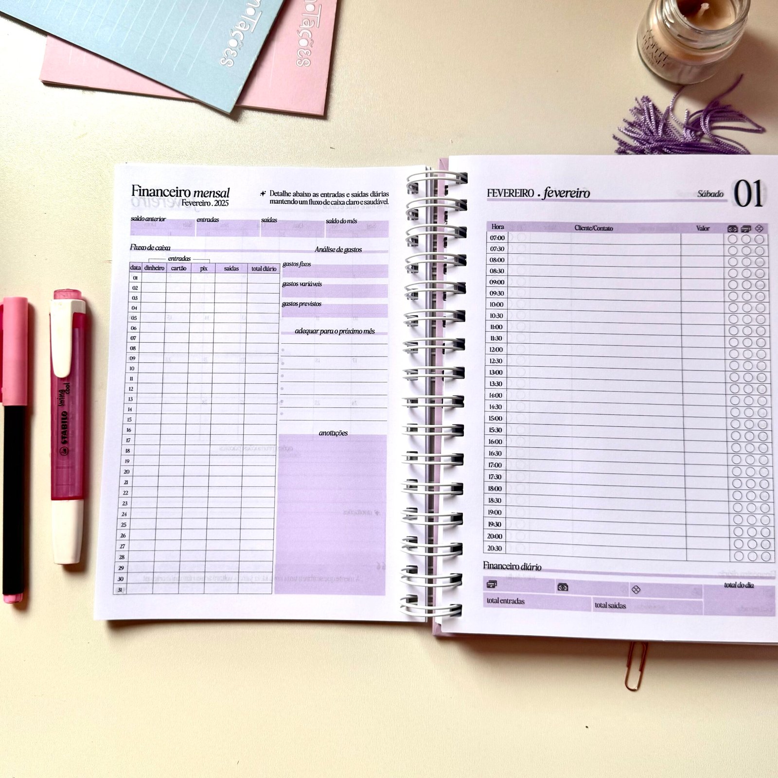 Agenda de Agendamento Prancheta - Datada - Image 3